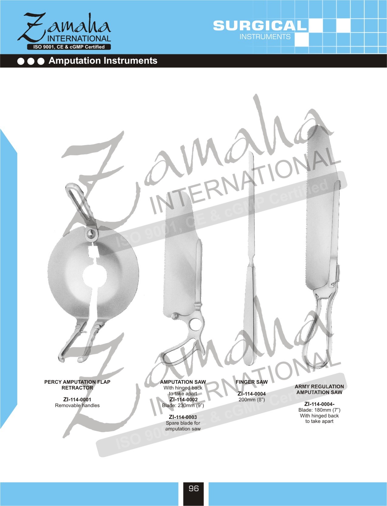 Percy Amputation Flap Retractor, Amputation Saw, Finger Saw, Army Regulation Amputation Saw